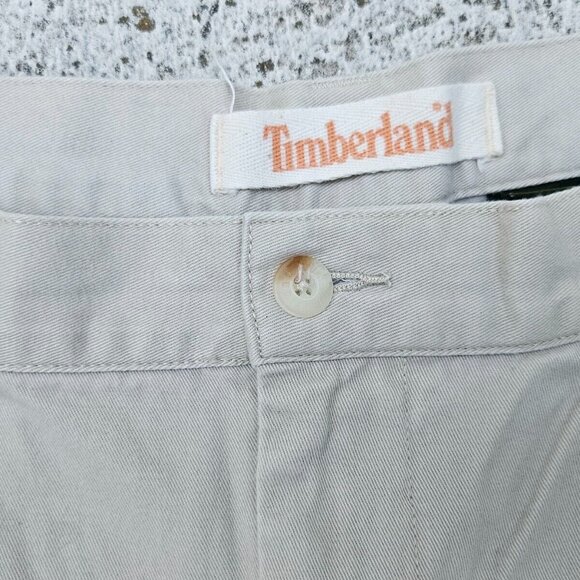 Timberland Men Shorts Bermuda Beige 100% Cotton Shorts Size 36 - Picture 3 of 8